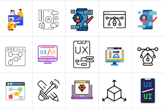 design custom, flat UI icon design for app or webs