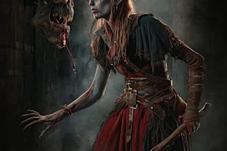 realistic monster creature alien character model horror character