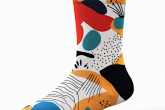 create beautiful socks design