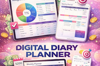 professional designer of planners, diaries business templates