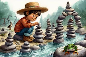 paint soft watercolour children book illustrations with gentle charm