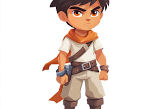 draw 2d game characters and game assets
