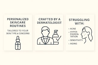 create a dermatologist designed skincare routine for you
