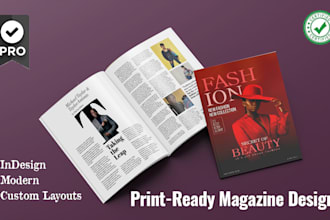 design a professional print ready magazine layout