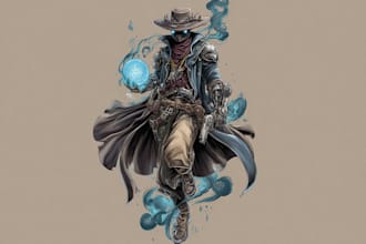design awesome rpg fantasy or sci fi logo for you
