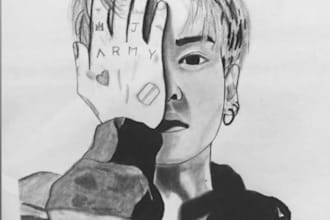 hand sketch portraits with perfection