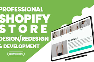 create a professional shopify dropshipping store or website