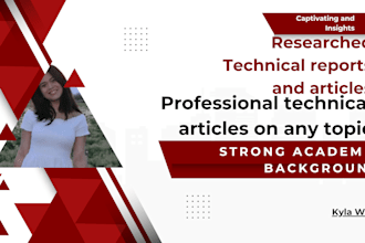 write researched technical report and articles