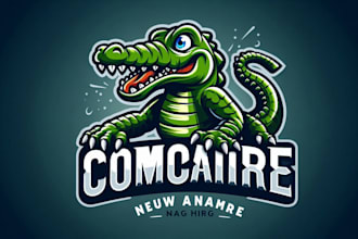 design outstanding crocodile mascot logo with express delivery