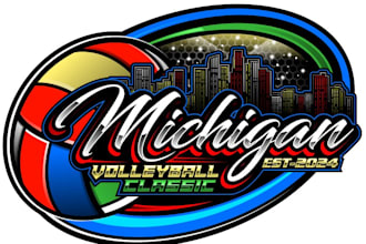 design modern volleyball logo