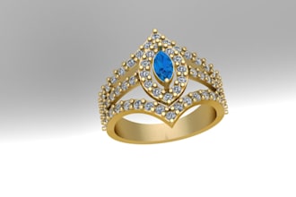 design luxury 3d gold rings and jewelry cad models
