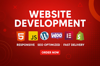 develop website, web design, wordpress, shopify, woocommerce