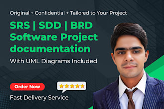 write srs, sdd, brd and software project documentation with uml diagram