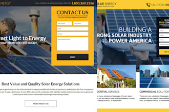 build solar website roofing website solar panel handyman construction website