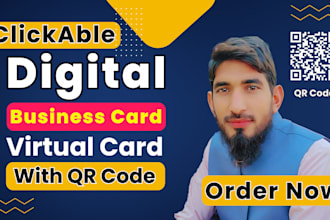 design a clickable digital business card, virtual business card