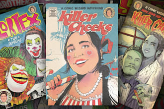 draw custom vintage comic book art retro pop art covers