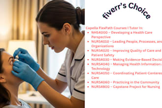 tutor msn, bsn, dnp capella flexpath nursing courses in one billing cycle