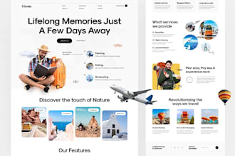 design travel agency website  tour website, vacation rental