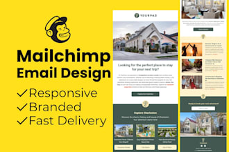 design professional mailchimp email template and newsletter