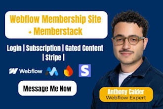 design webflow membership website memberstack webflow recruitment portal website