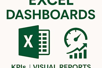 create excel dashboards and reports with kpis and charts