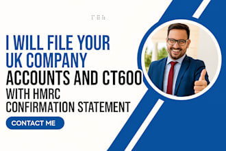 file your UK company accounts and ct600 with hmrc confirmation statement
