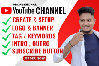 setup youtube channel with logo, SEO,custom branding