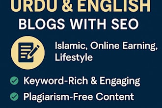 write SEO optimized blog posts and articles