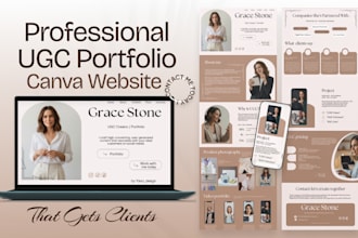 design a ugc portfolio website on canva