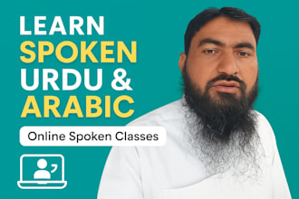 teach you spoken urdu and arabic online