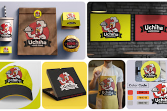 design restaurant logo menu and brand identity