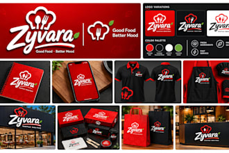 design restaurant logo and food cafe branding