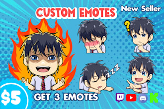 make awesome cute emotes or badges for stream