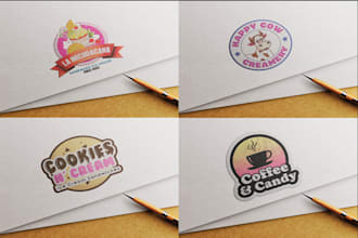 desserts, candy, cookies, bakery, drinks and juices logo