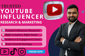 do youtube influencer research and find best influencer list for your niche