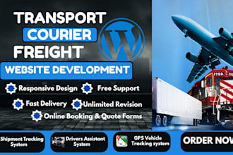 build your transport, courier, cargo and freight website