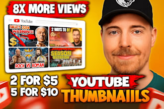 amazing youtube thumbnail design with quick delivery
