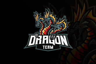 create a high quality hydra and dragon logo with free source file