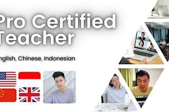 teach english chinese and indonesian language