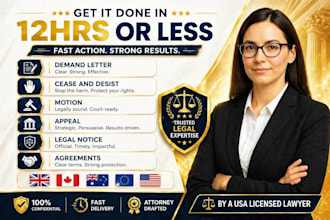 draft professional legal letters, demand letters, and court ready documents