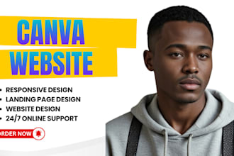 design canva website canva landing page free website canva business website