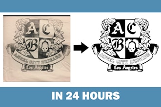trace image or logo to vector format in 24 hours