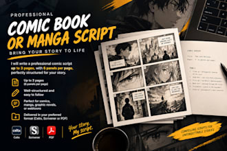 write a comic book script or manga
