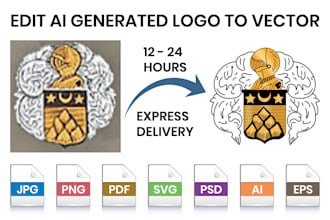 edit and vectorize your old or ai generated logo, image or flyer