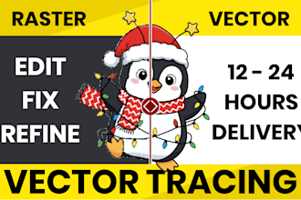 edit and vectorize your old or ai generated logo, image or flyer
