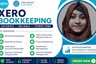 do xero bookkeeping, bank reconciliation, and cleanup