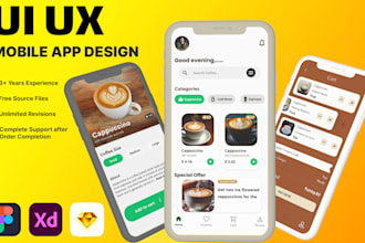 design a stunning mobile app ui, modern ui and unique website UI UX