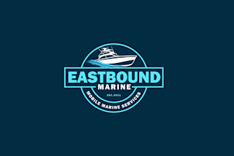 design marine mechanic starting business logo