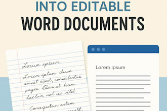 convert handwritten notes or scanned pages into editable word documents