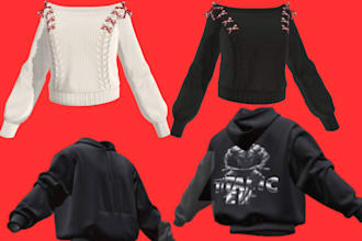 make any 3d clothing, tshirt mockup, 3d fashion, second life clothing, clo3d